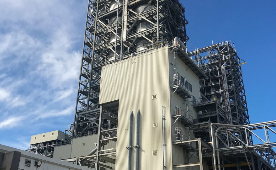 Chevron Phillips Chemical's new $6 billion plastic manufacturing plant rises from the skyline in Sweeny, Texas. Company officials say they see a bright future for their products as demand for plastic continues to rise.