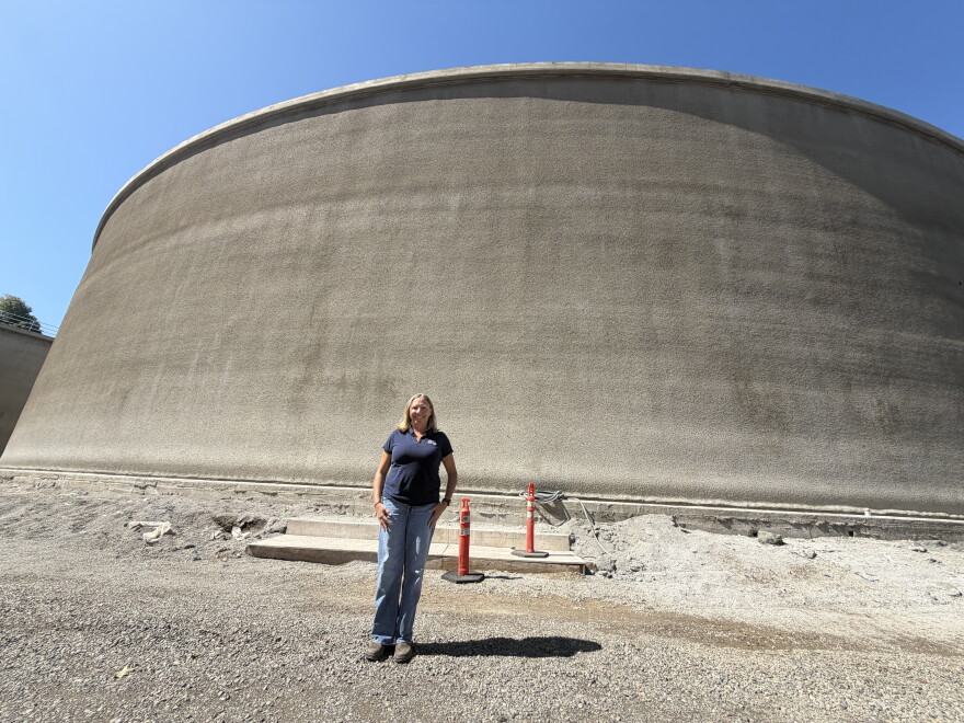 EWEB water tank and engineer