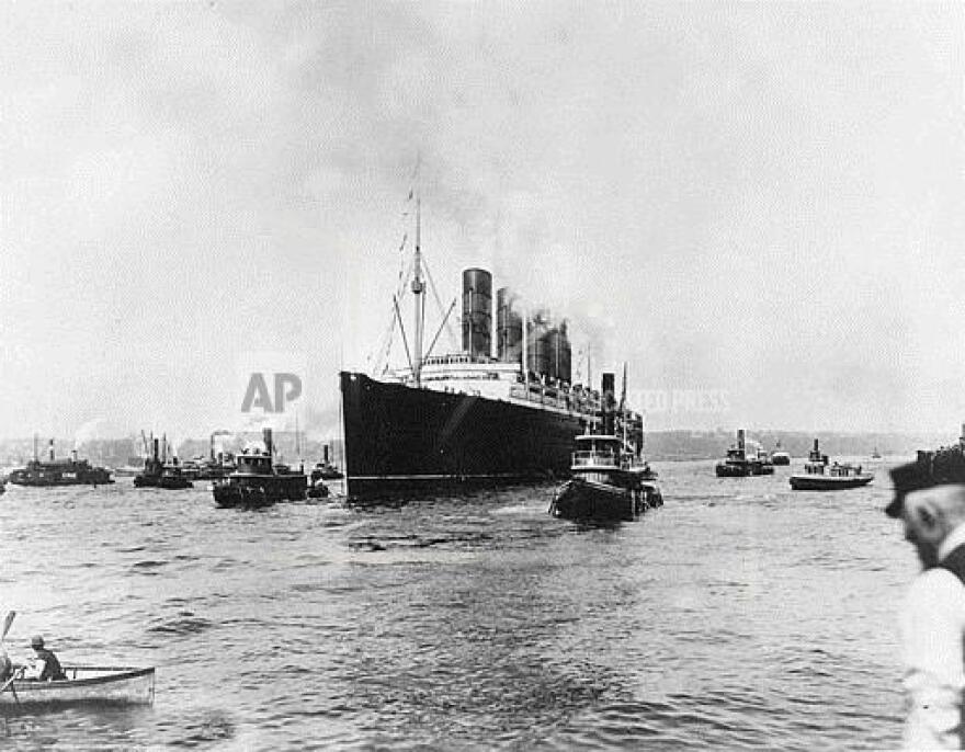 An imaged of the 'Lusitania.'