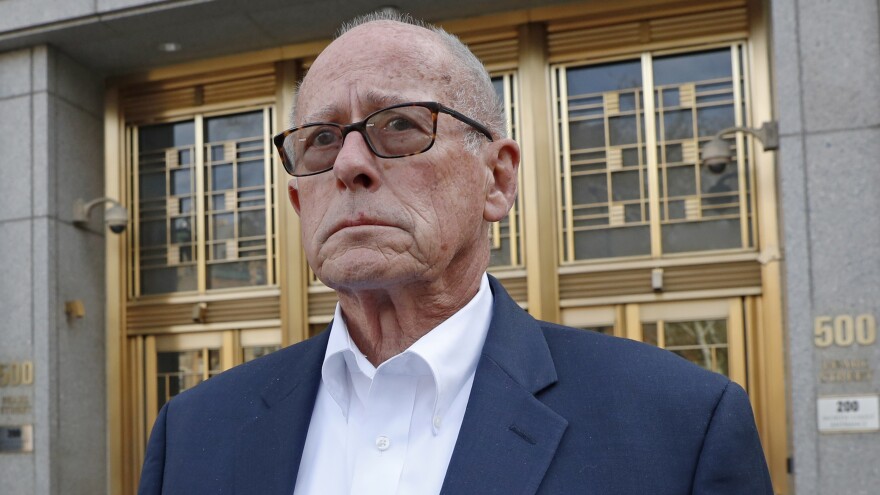 Former Rochester Drug Co-Operative CEO Laurence Doud III, facing criminal charges stemming from the opioid crisis, leaves the federal courthouse in Manhattan on Tuesday. [Kathy Willens / AP]