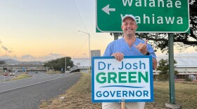 FILE - Current Lt. Gov. Josh Green campaigns for governor in the 2022 primary election on Oʻahu.