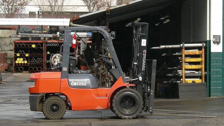 Toyota plans to spend $16 million to renovate and expand its Columbus, Ind. factory where it builds forklifts like this one.