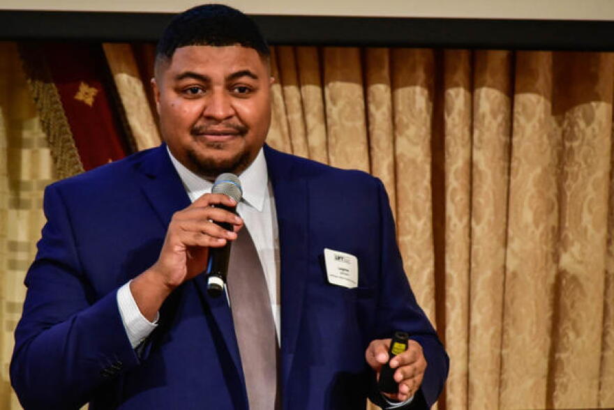 Leighton Johnson, director of education and workforce at the South Bend-Elkhart Regional Partnership, is leading the LIFT Network apprenticeship. (Justin Hicks/IPB News) 