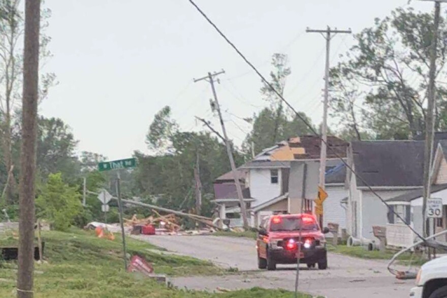 Tornado damage on That Road, close to south Kroger location.