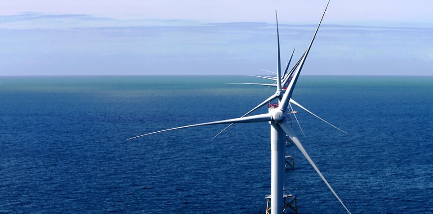 A Wind Turbine over water