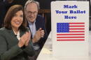 Gov. Kathy Hochul and First Gentleman William Hochul cast their ballots in Buffalo on the first day of early voting, Saturday, Oct. 24, 2026.