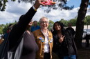 Oregon Gov. Tina Kotek poses for a selfie at the Oaks Amusement Park in Portland, Ore., where several unions held a Labor Day picnic on Sept. 7, 2026. Kotek spent part of Monday campaigning at the picnic and mingling with other election candidates ahead of the November primary.