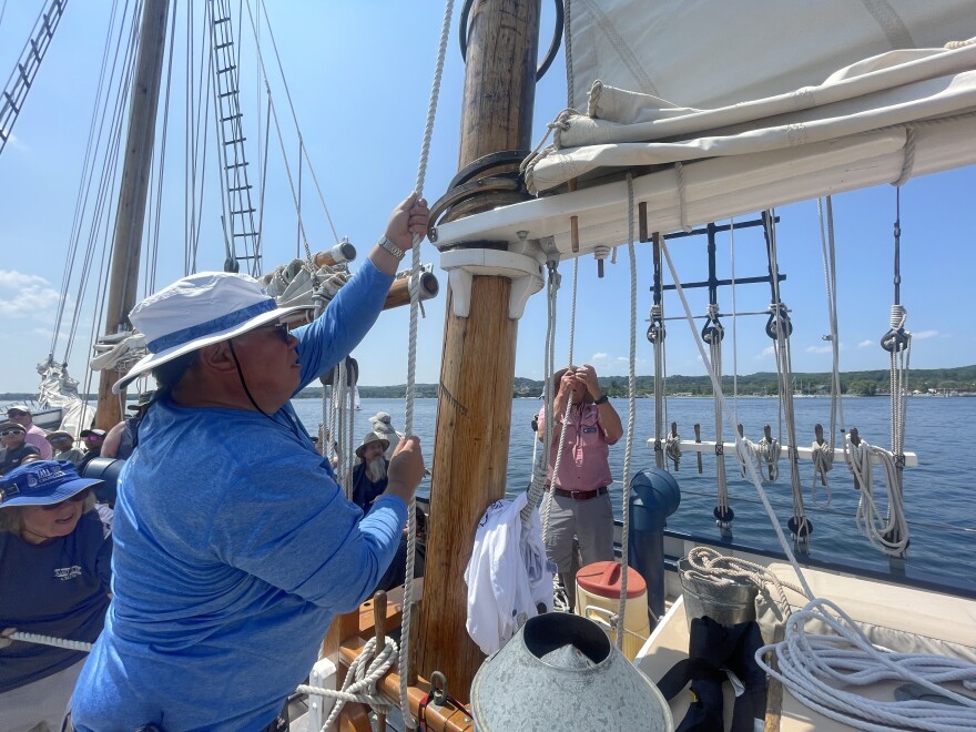 Crew member and volunteer Carlton Korzeniowski. (Photo: Tyler Thompson/IPR News)