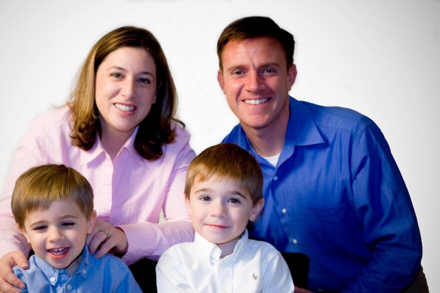 Traci Voelke and Army Maj. Paul Voelke with their sons. (Courtesy)