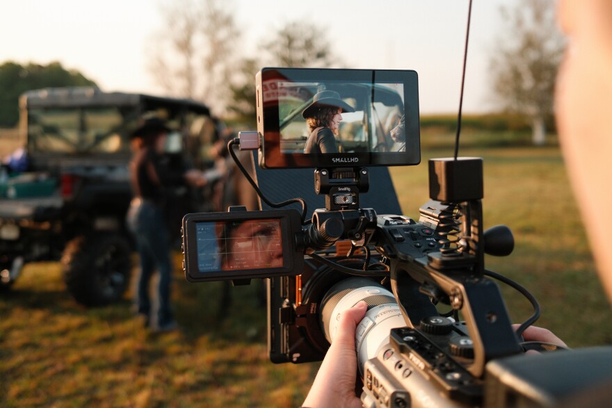 Behind the scenes from a Visionary Studios shoot.