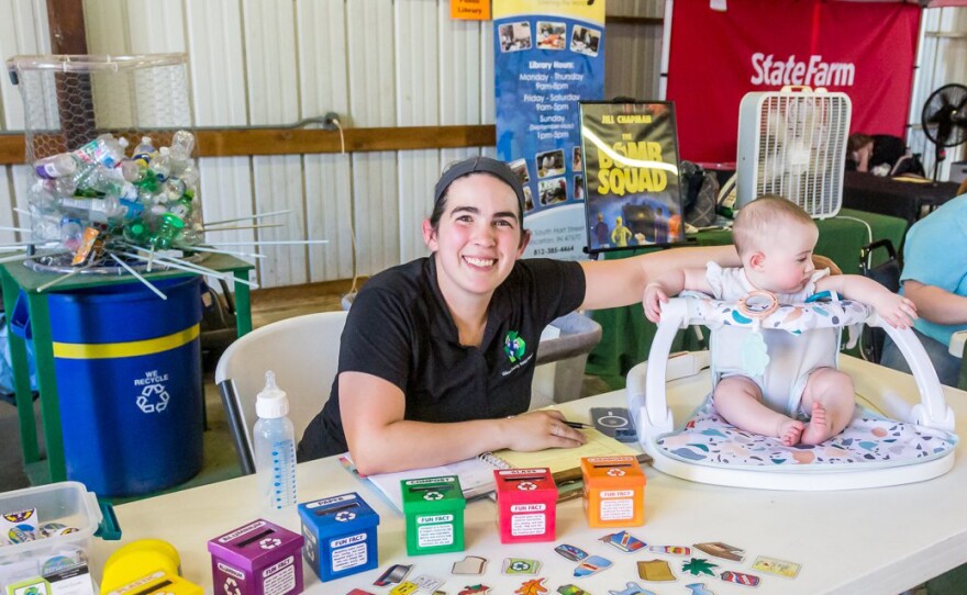 A variety of services and organizations are featured in the Merchant Displays Building of the Gibson County Fair.