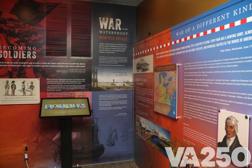 The VA250 Mobile Museum travels around the state and features the history of Virginia before and after the Revolutionary War. It's free to visit and will make several stops in Hampton Roads this year. The VA250 commemorations are tied to next year's 250th anniversary of the signing of the Declaration of Independence.