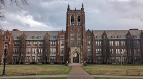 The main administration building at Notre Dame College's campus in South Euclid.