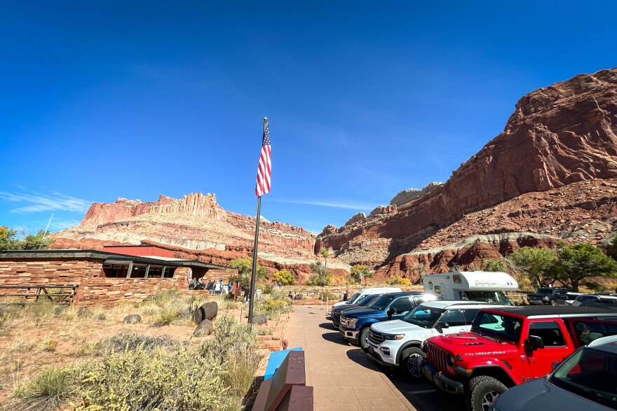 Capitol Reef National Park Visitor Center, Oct. 14, 2023. Record spending at Utah’s national parks, monuments and recreation areas helped support local “gateway communities” whose economies largely rely on tourism.