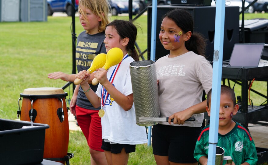 Making some noise and making memories while making music and face painting!
