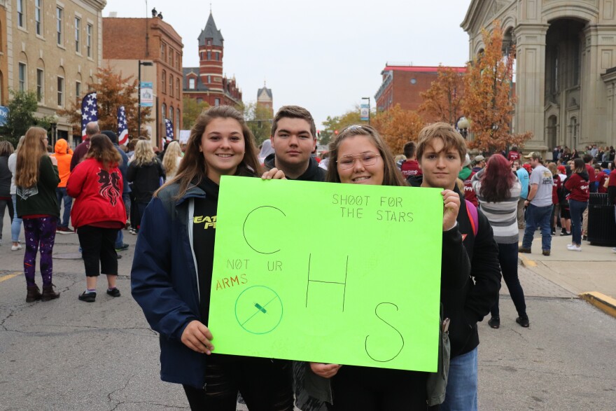 Thomas (front right) with some fellow students.