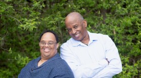 Edward Newsome II and Edward Newsome pose for a photo