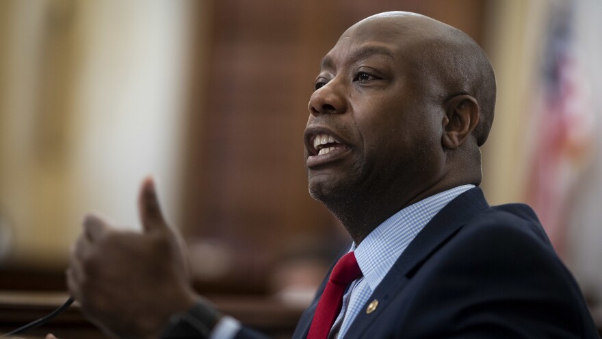 South Carolina Sen. Tim Scott will give the Republican response to President Biden's joint address to Congress on Wednesday.
