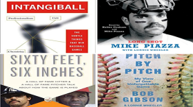 Books written by Lonnie Wheeler include, clockwise from top left, 'Intangiball;' 'Long Shot;' 'Sixty Feet, Six Inches;' and 'Pitch by Pitch.'