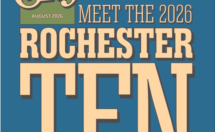 CITY Magazine cover, "ROCHESTER TEN," in blue and tan