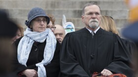 Chief Justice of the Kansas Supreme Court, Lawton Nuss with his wife, Barbara Nuss, January, 2019.