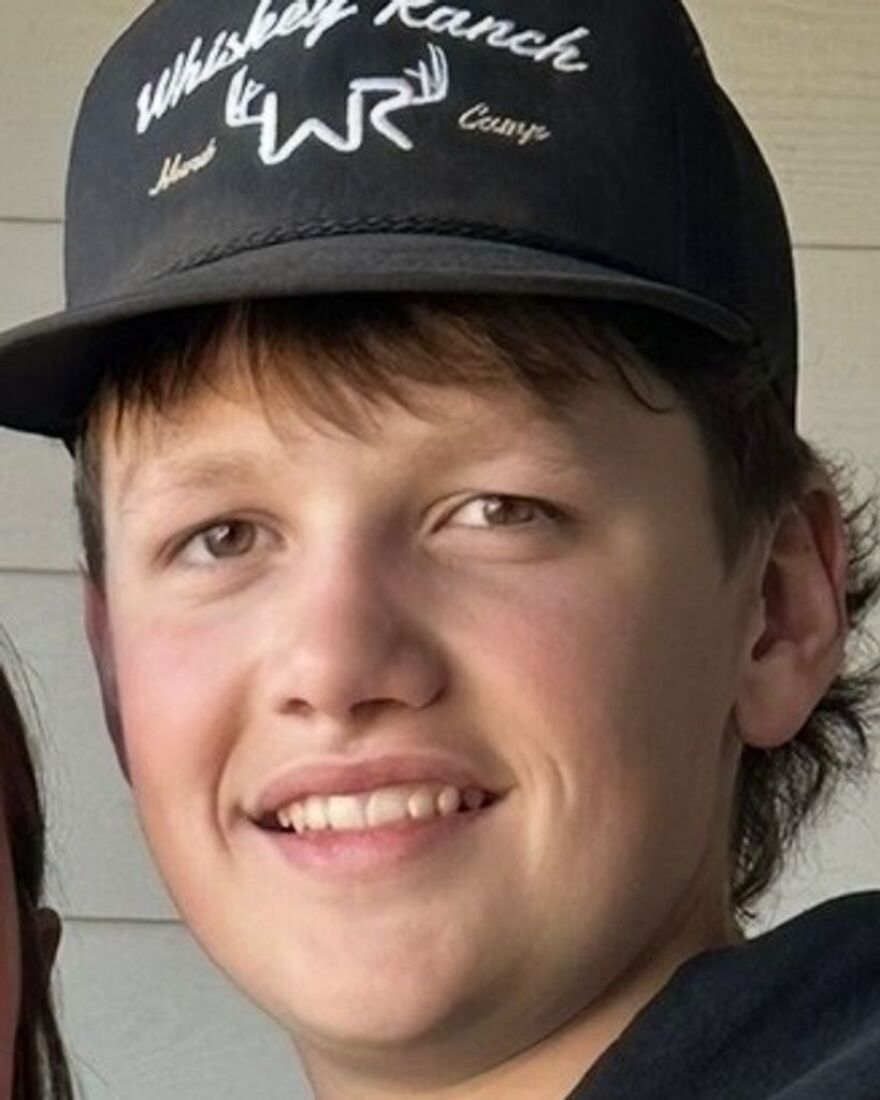 Rylan Reece, 16, portrait in baseball cap