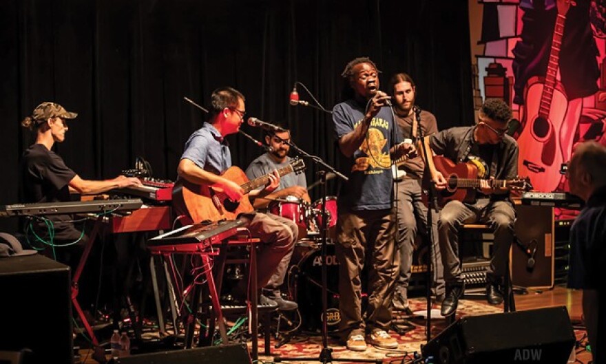 Mosaic Foundation performs at Three Heads Brewing in 2018.