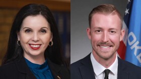 Democrat Jena Nelson (left) and Republican Ryan Walters (right) are vying to be Oklahoma's next State Superintendent for Public Instruction in the Nov. 8 election.