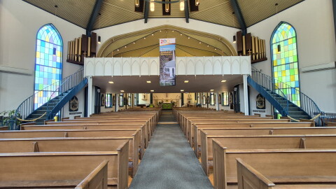 The inside of St. Vincent de Paul church