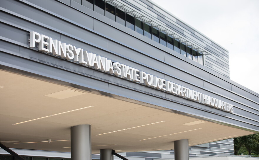 The exterior of the Pennsylvania State Police headquarters.