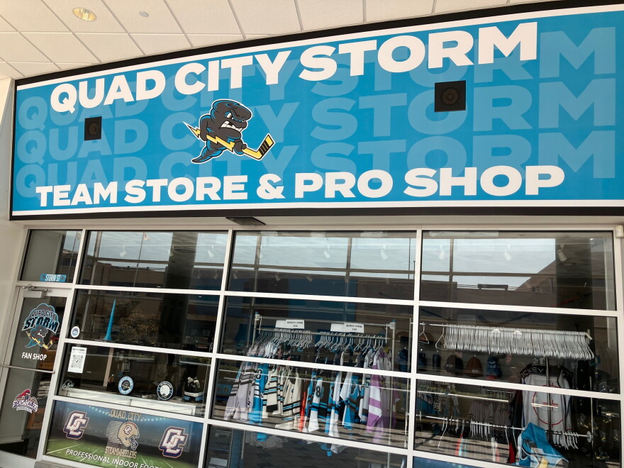 The QC Storm team store, near the entrance to Vibrant Arena at The MARK.