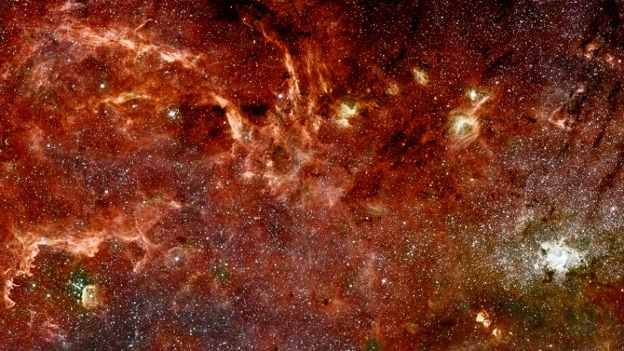 <p>A composite color infrared image of the center of our Milky Way galaxy.</p>