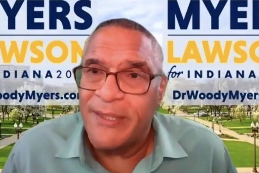 Wood Myers, the Democratic gubernatorial candidate in the November 2020 election, spoke at the virtual annual meeting of the Indiana Coalition for Public Education on Saturday, Aug. 29, 2020.
