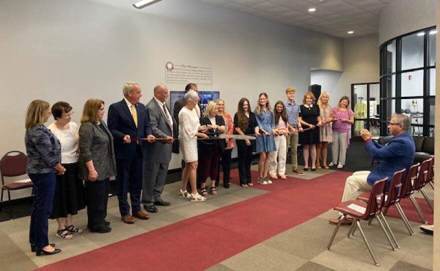 Shawnee Community College administrators, faculty, staff, students and community members cut the ribbon for the new OTA program in Anna on August 7, 2024.