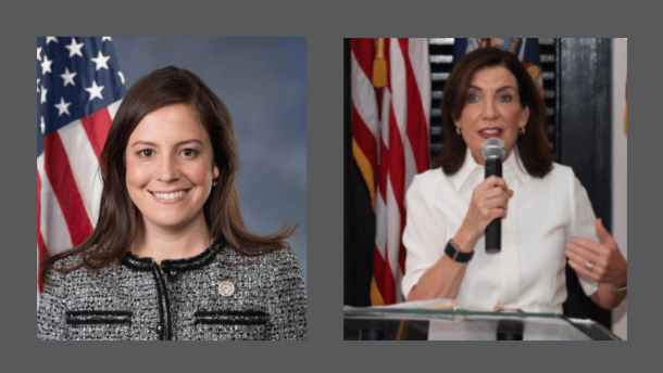 Congresswoman Elise Stefanik (R) announced she's running for New York Governor against incumbent Kathy Hochul (D)