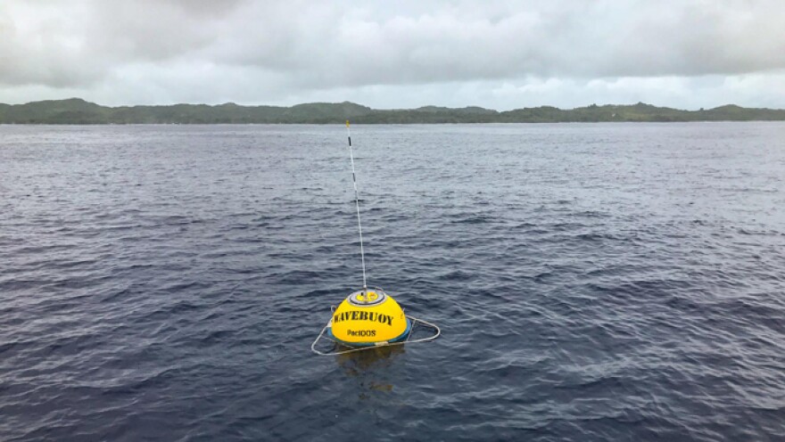 Researchers from the Pacific Islands Ocean Observing System at the University of Hawaiʻi at Mānoa recently helped to deploy a Waverider buoy in the Republic of Palau.