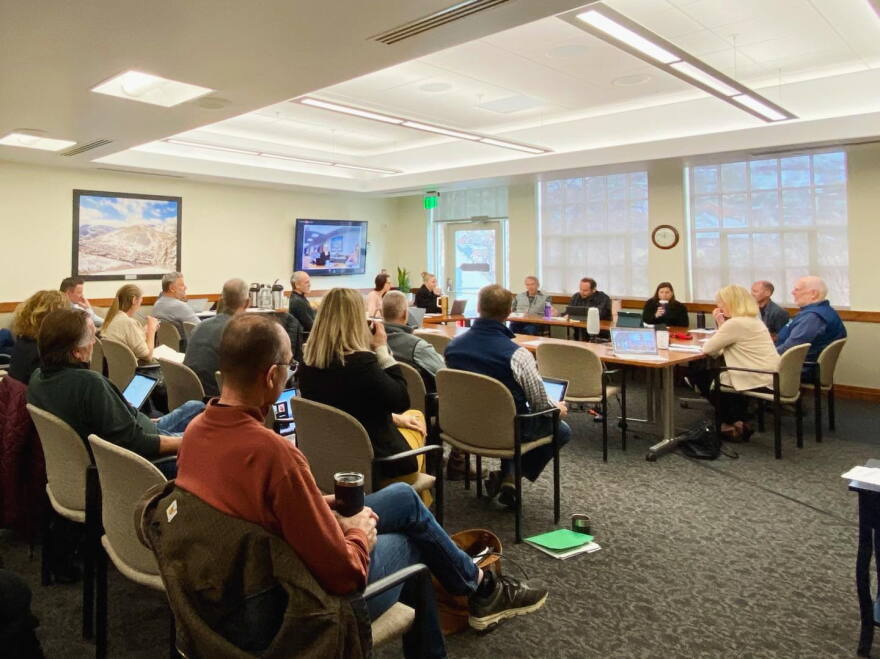 Members of the Park City and Summit County Council met in the Marsac Bldg. on Tuesday for their first joint meeting in years.