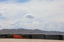 What appear to be border wall bollards were stacked at a newly cleared plot of land south of Van Horn, Texas on Thursday, June 4, 2026.