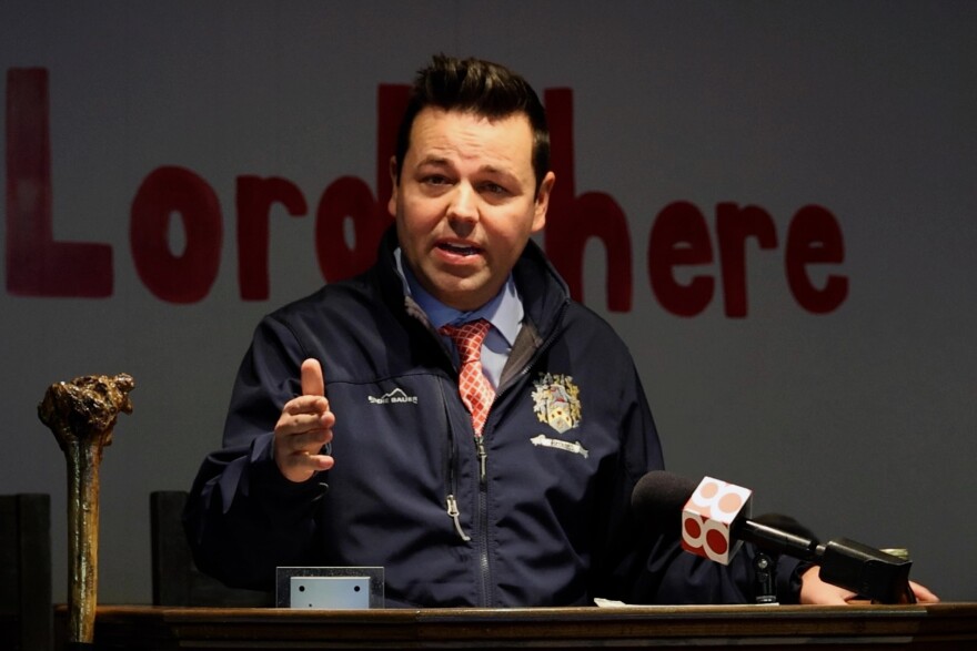 Lt. Gov. Micah Beckwith joined demands for more financial transparency from Indiana University at the press conference on Jan. 15.