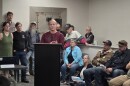 Child care provider Jenna Freeman expresses her support of the changes to the cannabis ordinance in the city of Blackduck on Oct. 6, 2025.