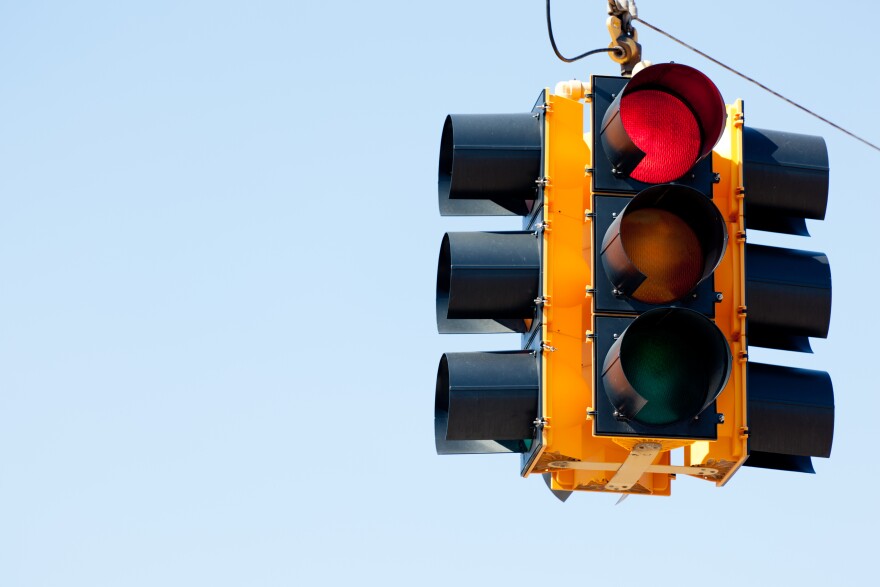 Permanent traffic signals will be installed in 2026.