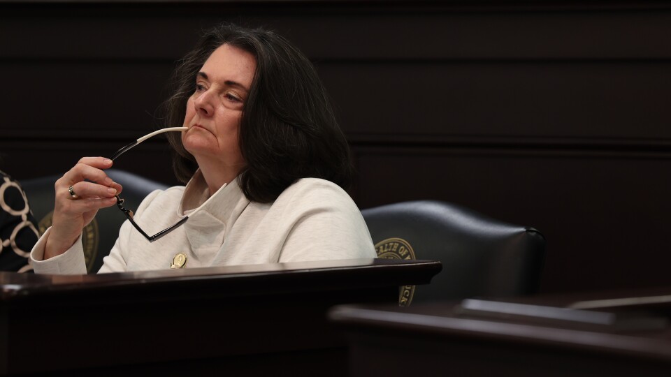 FRANKFORT, March 25, 2026 – Rep. Kim Banta, R-Fort Mitchell, listens to a presentation of Senate Bill 281, an act related to grandparent visitation, in a House Judiciary Committee meeting.