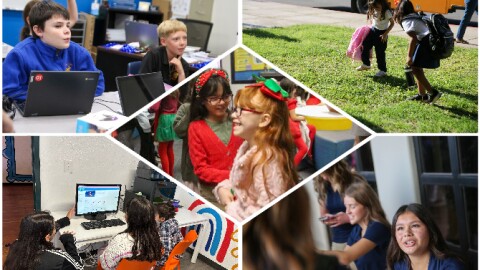 Images from public, private and home education.