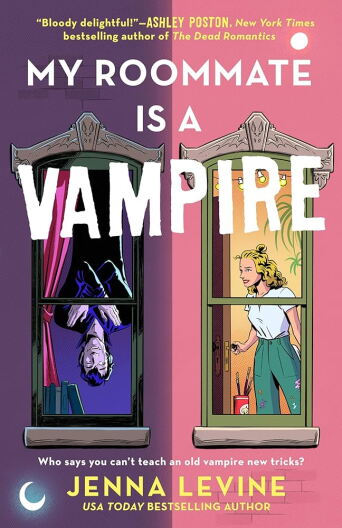 The book cover of "My Roommate is a Vampire" by Jenna Levine.