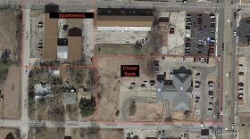 The Chase Bank in Greenville is located in the large commercial strip along Wesley Street.