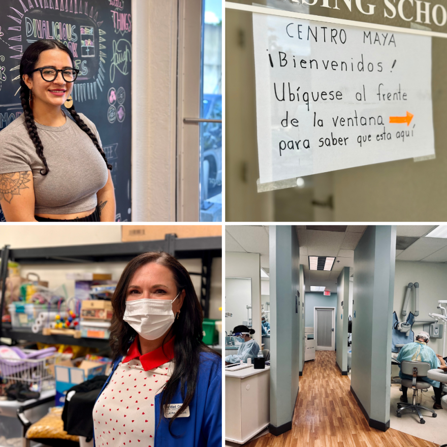 Danna Torres, Clinic Director at the Guatemalan-Maya Center (top left),