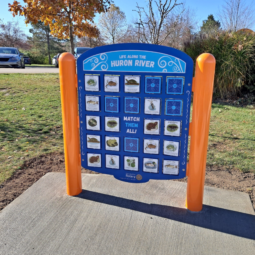 Outdoor concentration game at Ann Arbor's Gallup Park.