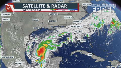 Tropical Storm Isaias churns in the Gulf of Mexico Wednesday, Oct. 7.