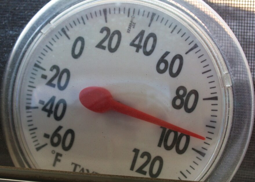 thermometer showing high heat