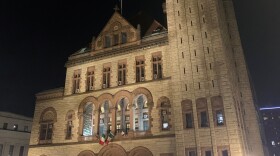 A look at Albany City Hall in the evening.